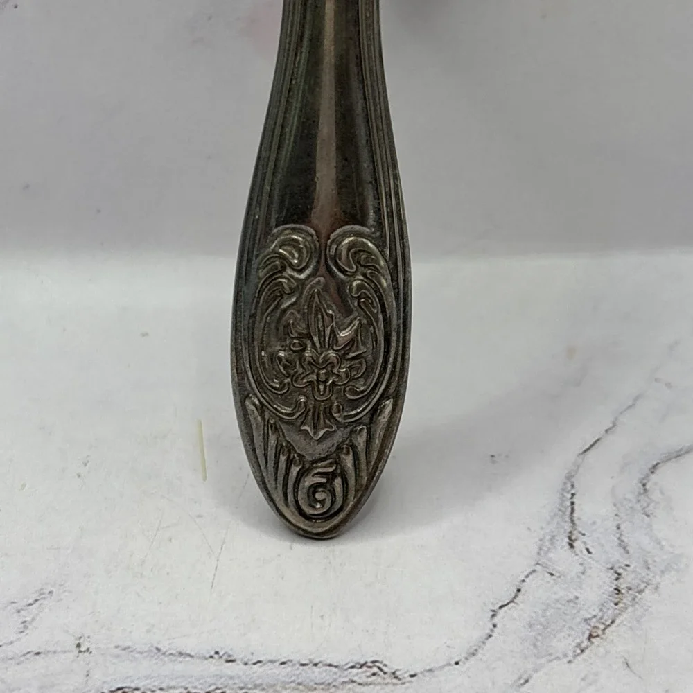 Vintage Ornate Silver Plate Hair Brush & Comb Set Vanity Dresser Collectible